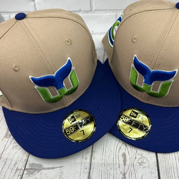 Hartford Whalers‎ NHL 7-7 5/8,8 59Fifty New Era Hat Fitted Cap Blue Brown Men - Picture 8 of 13
